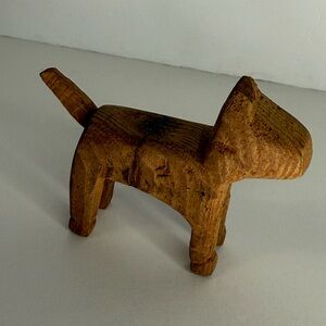 Vintage hand carved dog